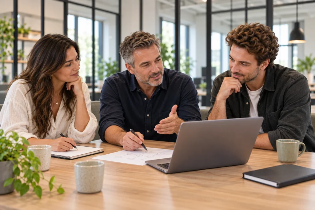 Met drie personen een ICT-plan bespreken